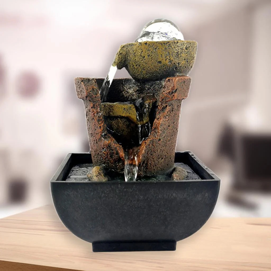 Tabletop Water Fountain With Lights V8630