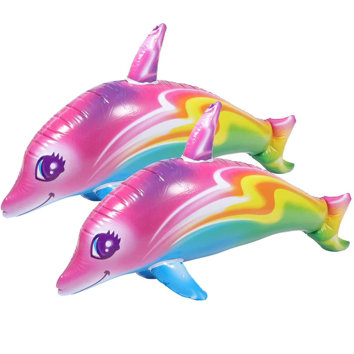 2 Pcs Inflatable Dolphin Toy Pool Toys L2469