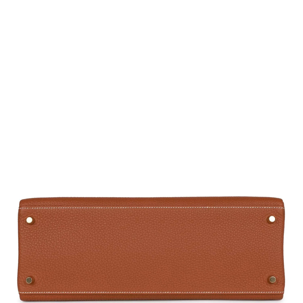 Gold Leather Handbag J672