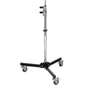 Folding Wheeled Base Stand Black/Chrome-plated Q396