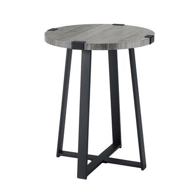 Slate Gray Cross Legs End Table D315018
