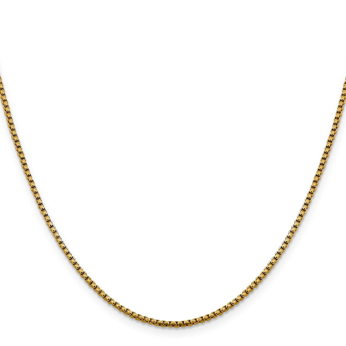 14k Yellow Gold 1.85 mm D.C Round Box Chain Q246