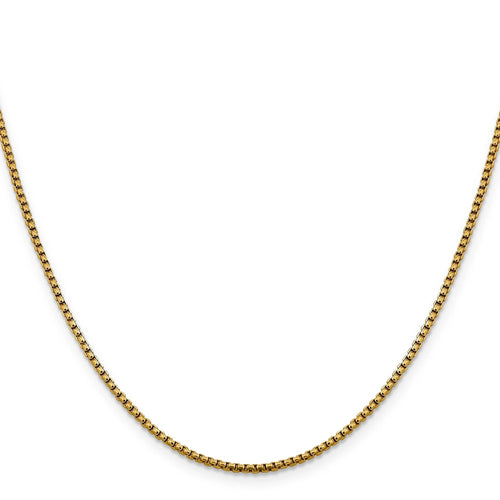 14k Yellow Gold 1.85 mm D.C Round Box Chain Q246