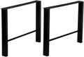 Black Cast Iron Metal Table Legs 2 Pcs P685930