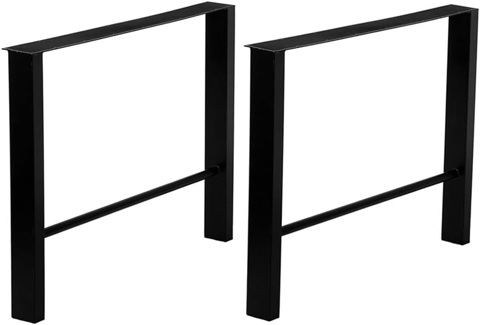 Black Cast Iron Metal Table Legs 2 Pcs P685930