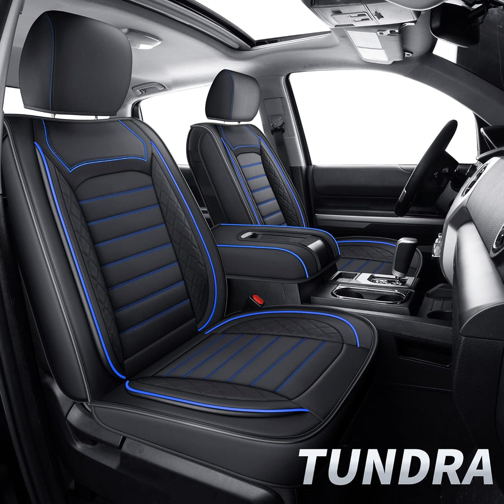 Black & Gray Water Proof Faux Leather Seat Covers Full Set B35906
