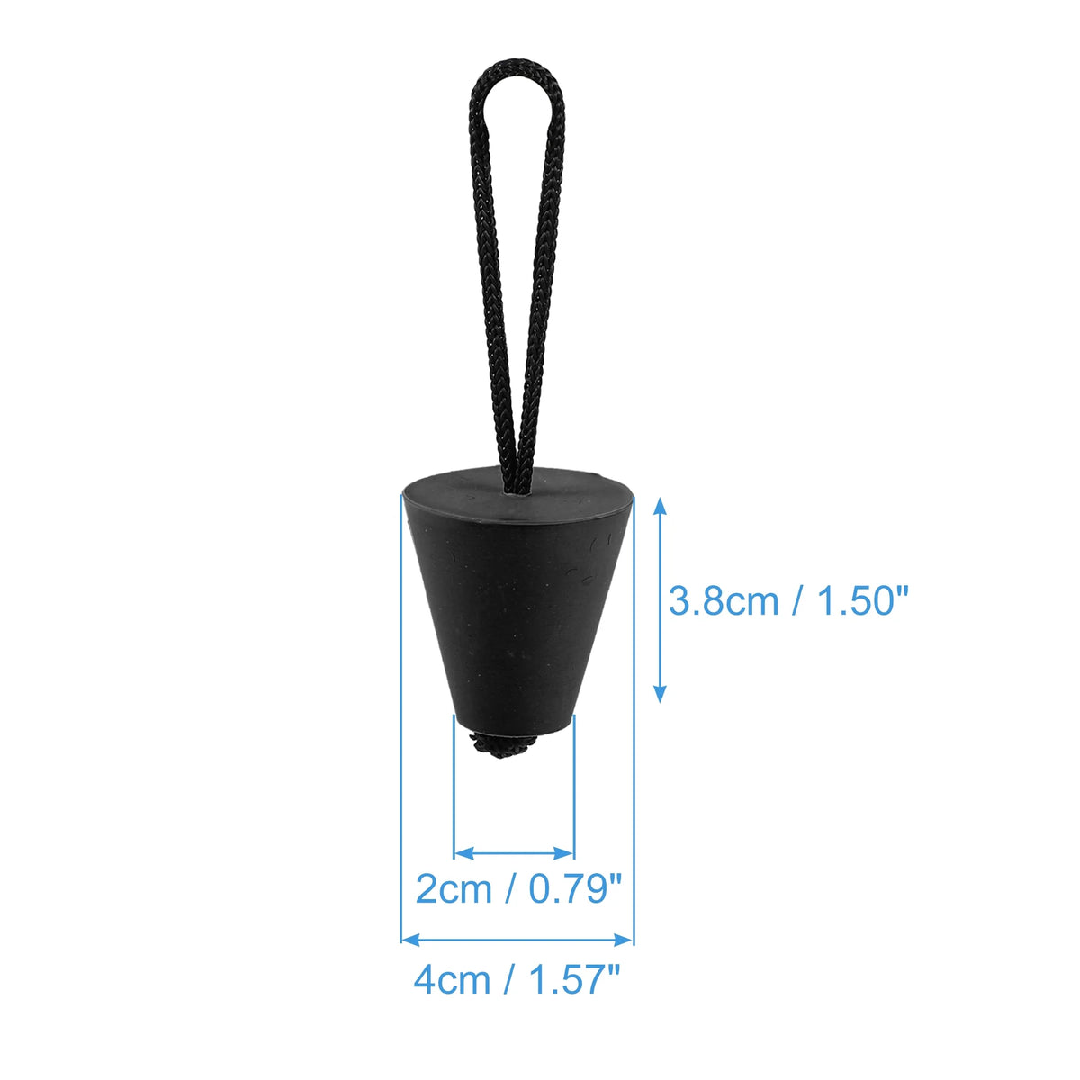 10pcs Black Kayak Scupper Plug with Lanyard E11444