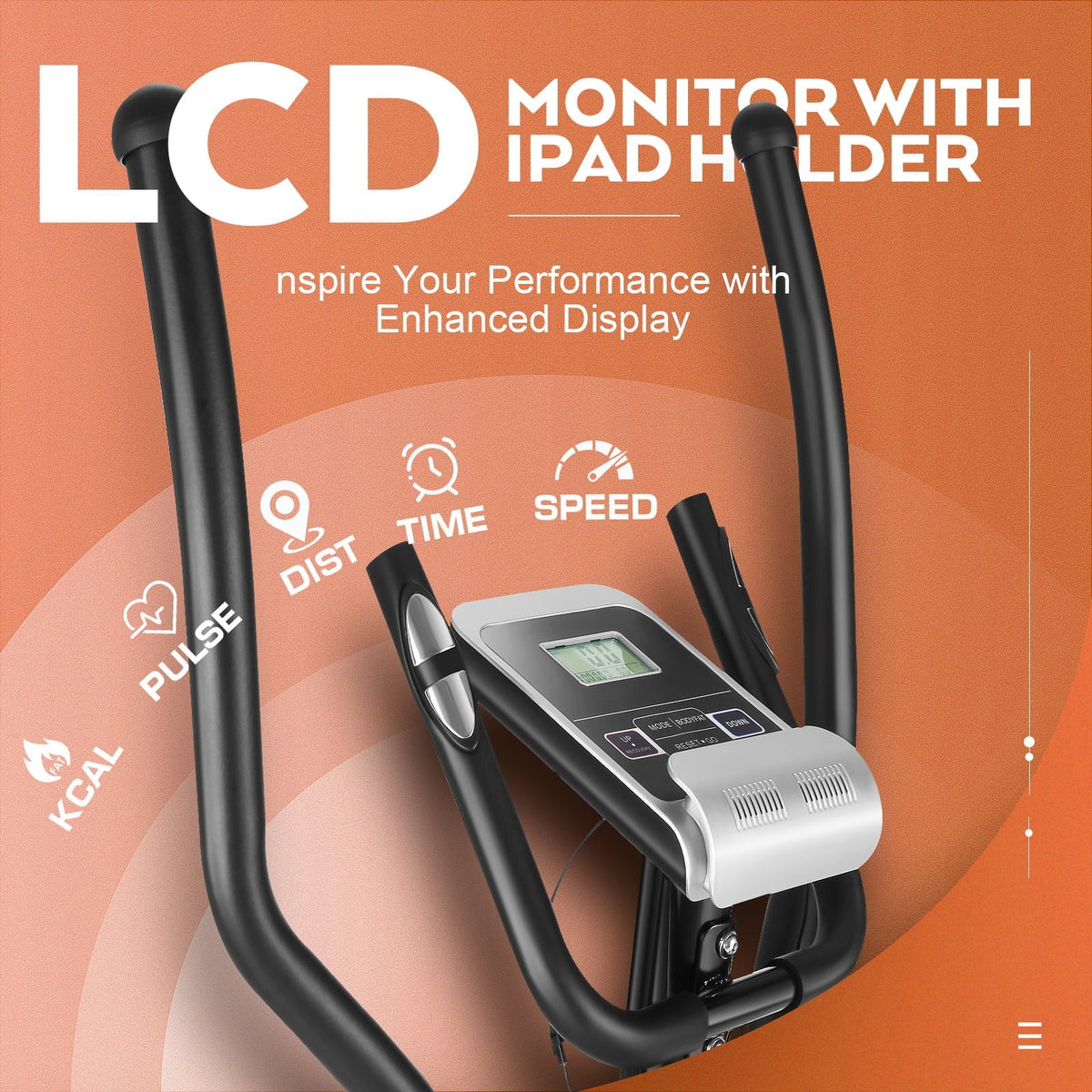 Elliptical Machine with 10 Levels Magnetic Resistance & LCD Display I171550