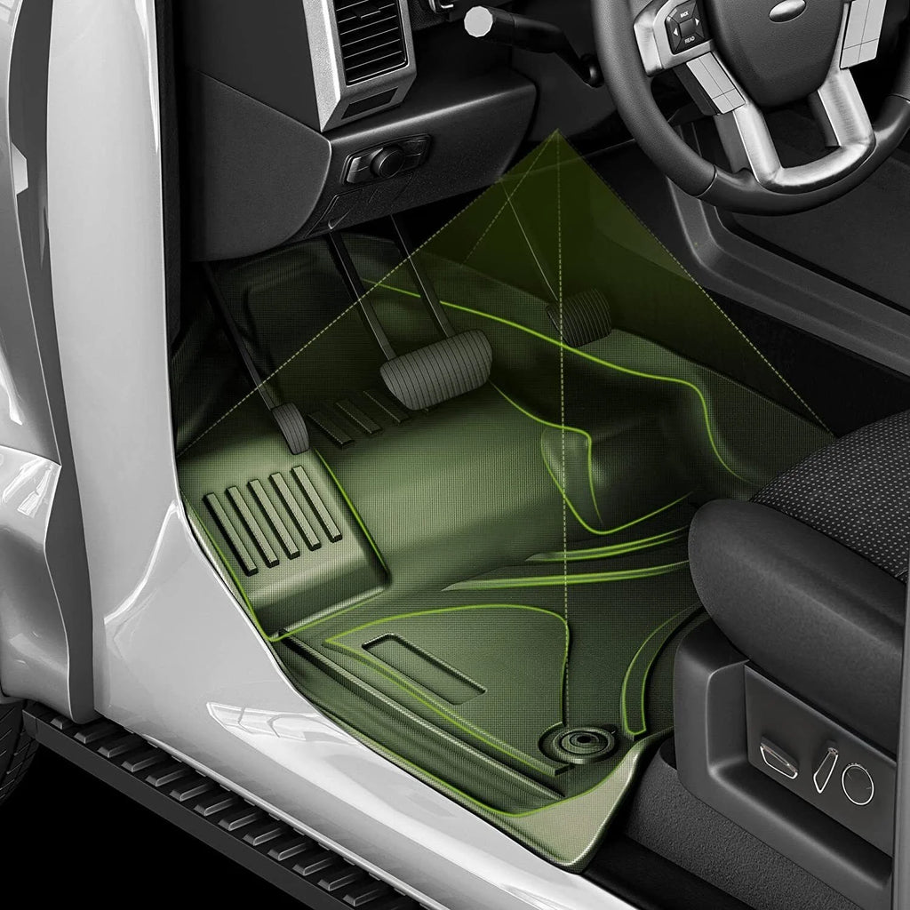 Floor Mats 5pcs All Weather for Toyota Highlander 7 Seat 3 Row & Cargo Liner J499