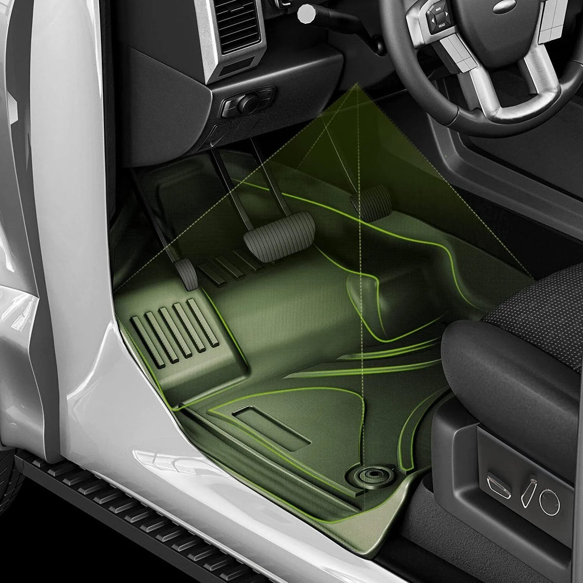 Floor Mats 5pcs All Weather for Toyota Highlander 7 Seat 3 Row & Cargo Liner J499