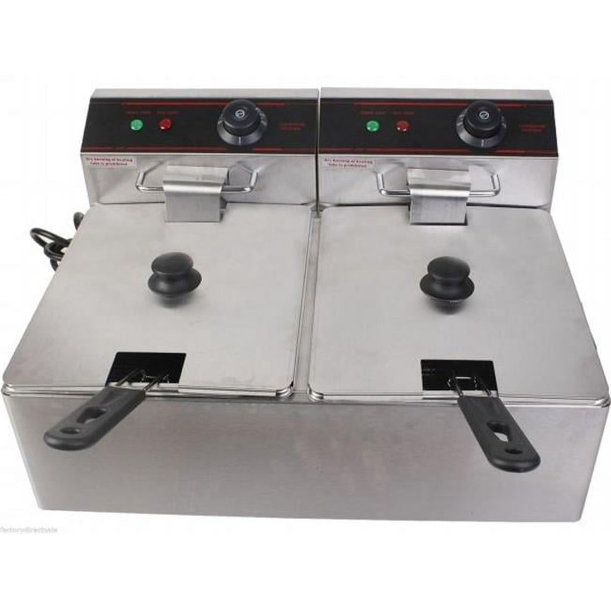 5000 Watt Dual Tank Stainless Electric Deep Fryer Q2402