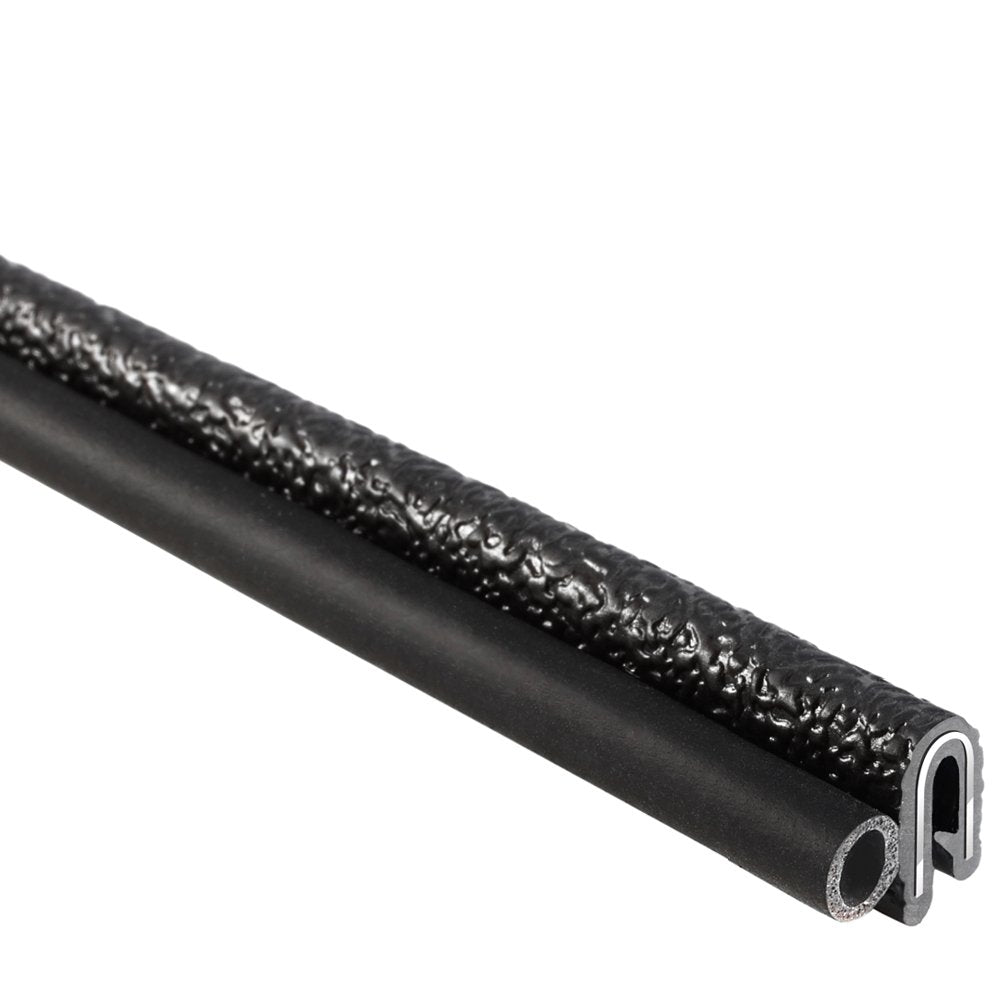 Trim Seal with Side Bulb, 25’ Length, PVC Plastic Trim with EPDM Rubber Seal, Pack of 2 K6133