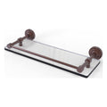 Antique Copper Glass Shelf with Gallery Rail J599