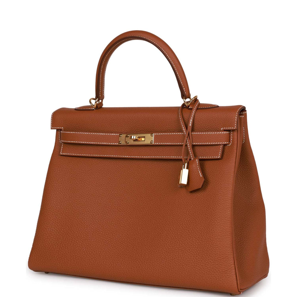Gold Leather Handbag J672