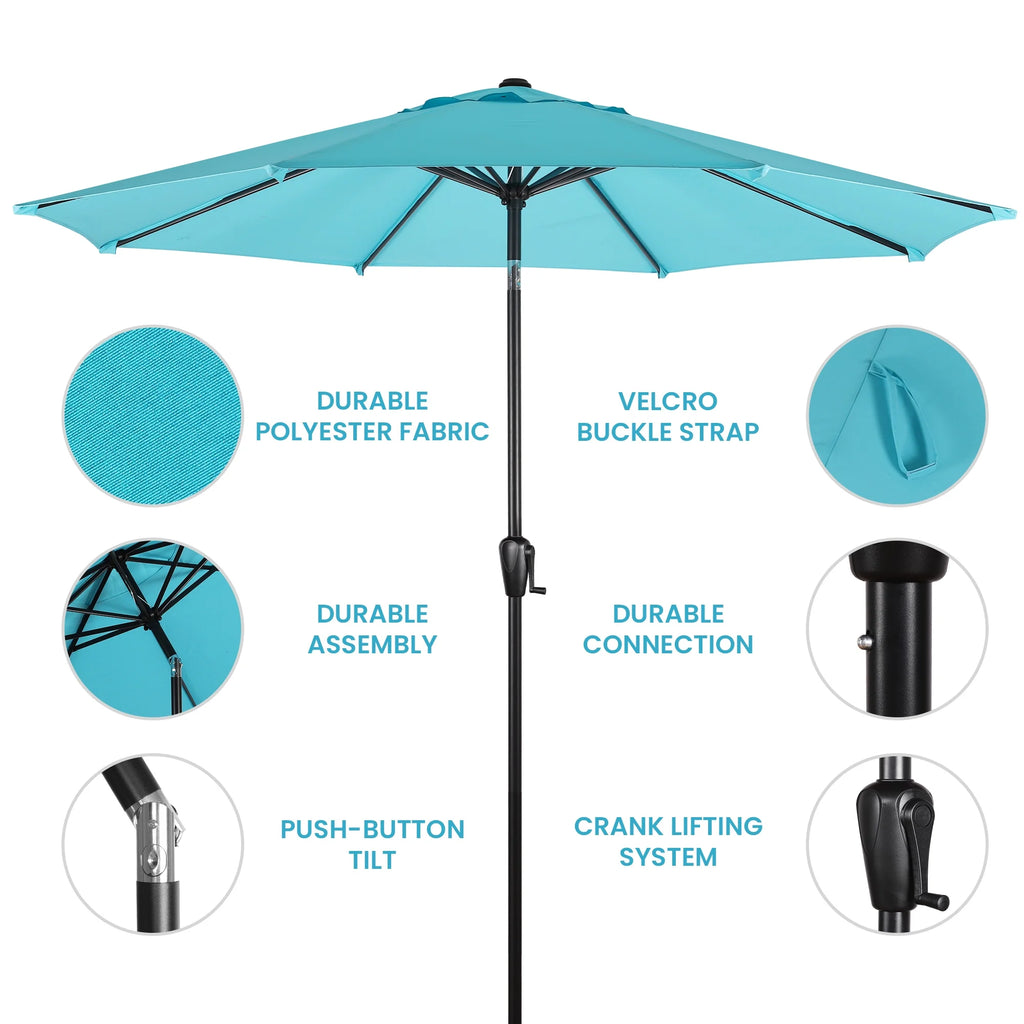 9' Round 8Rib Aluminum Market Umbrella U86478