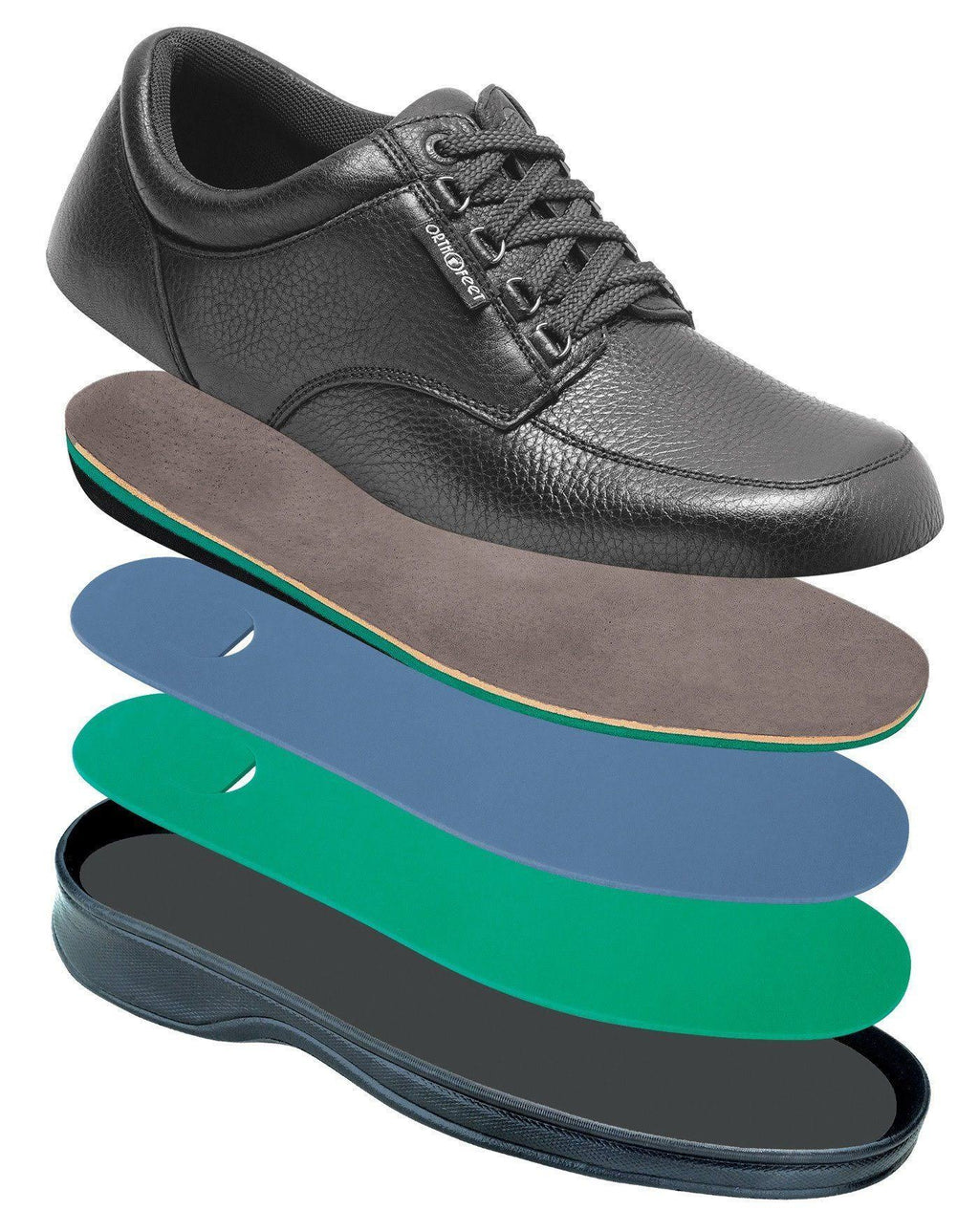 Black Leather Shoes W544
