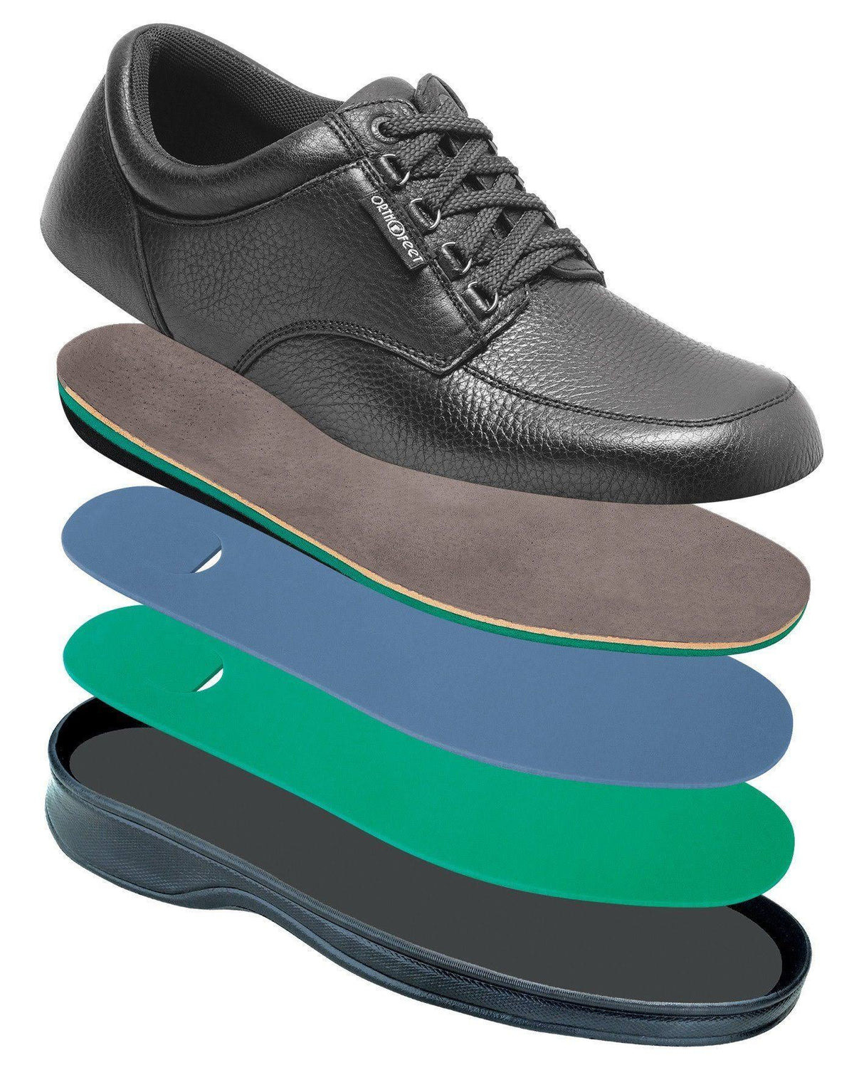 Black Leather Shoes W544