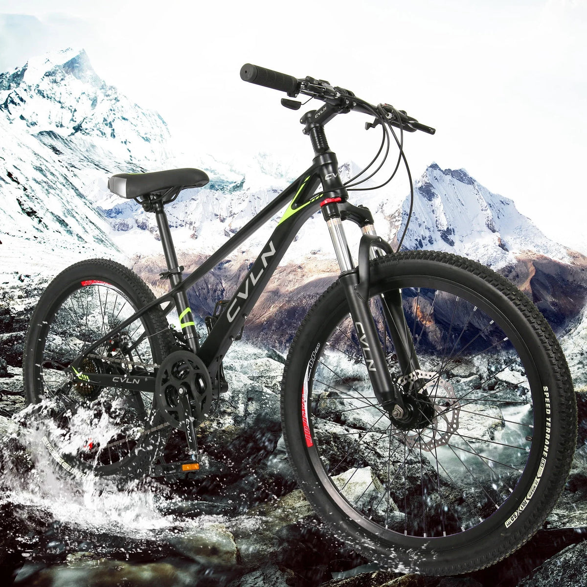 24 inch 21 Speed Black Mountain Bikes B165351