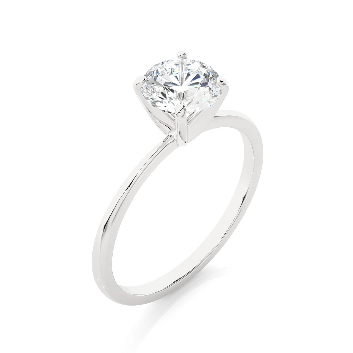 14k White Gold Solitaire Engagement Ring C547