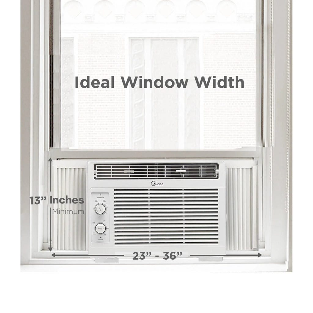 5,000 BTU 150 Sq Ft Mechanical Window Air Conditioner, White V3444