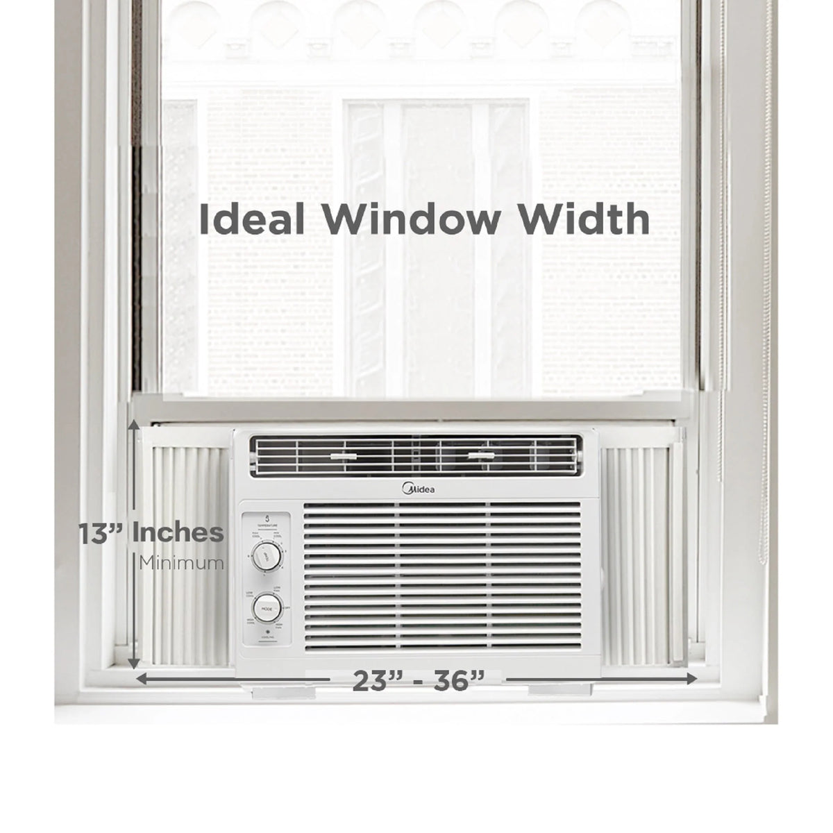 5,000 BTU 150 Sq Ft Mechanical Window Air Conditioner, White V3444