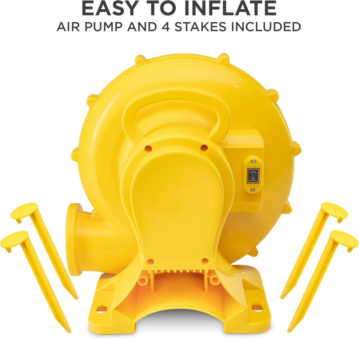 Inflatable Water Slide Park with Climbing Wall, Slide, Splash Pool, Air Pump & Carrying Case E919