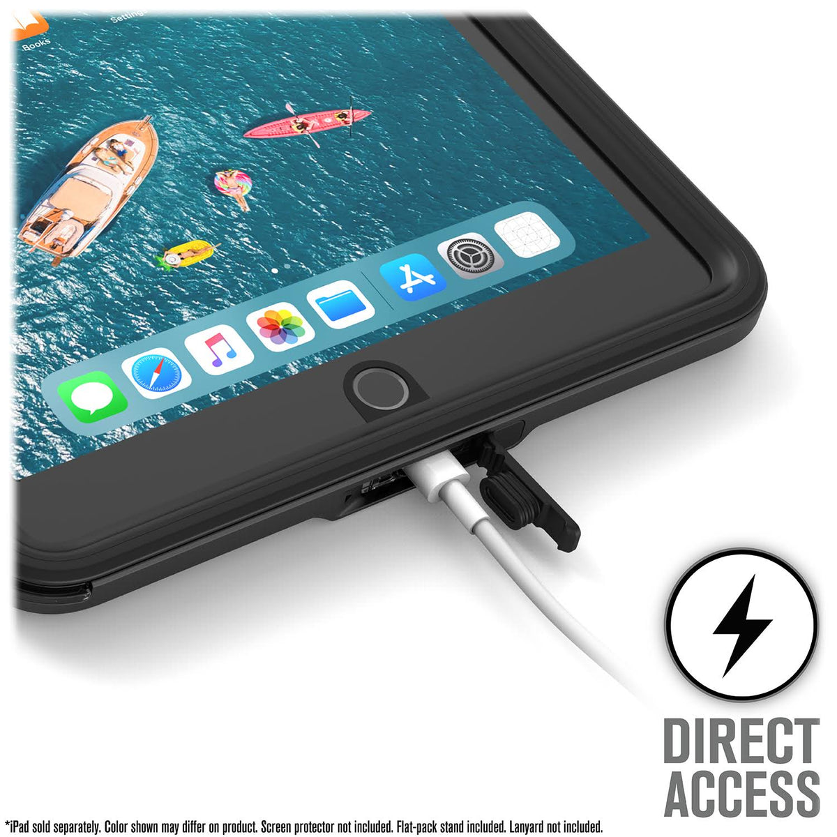 Black Waterproof Case for iPad 10.2in 7th Gen H3345