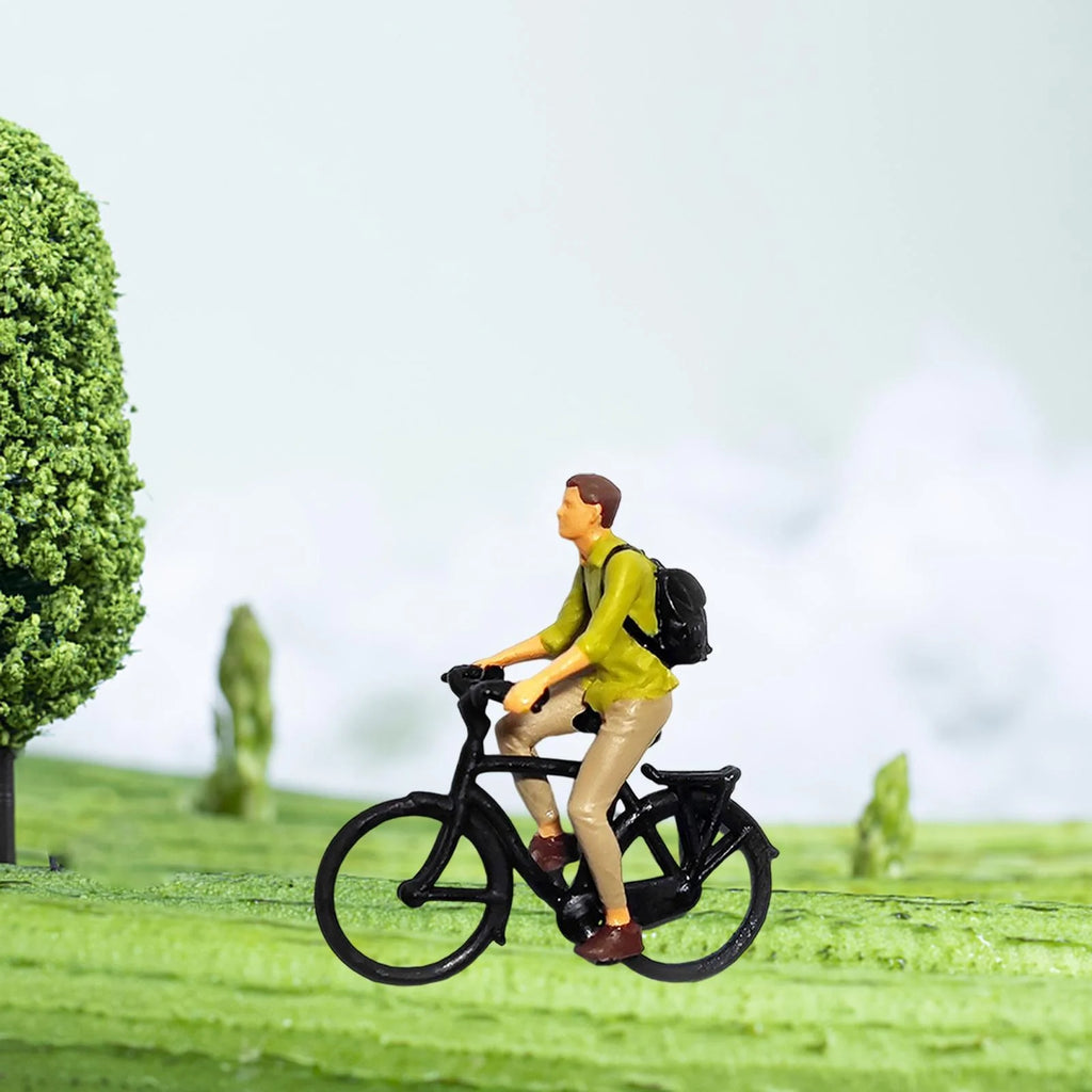 1/87 Scale Cyclist Figures Mini People Model Ornament L782121