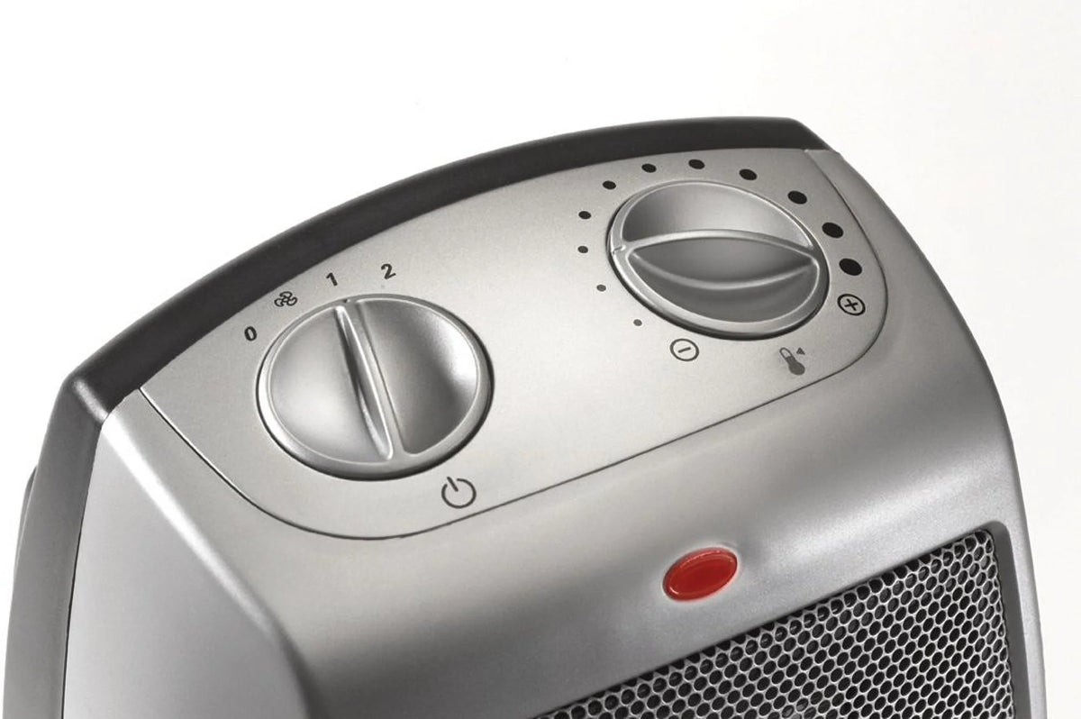 Ceramic Adjustable Thermostat Space Heater, Silver H45150