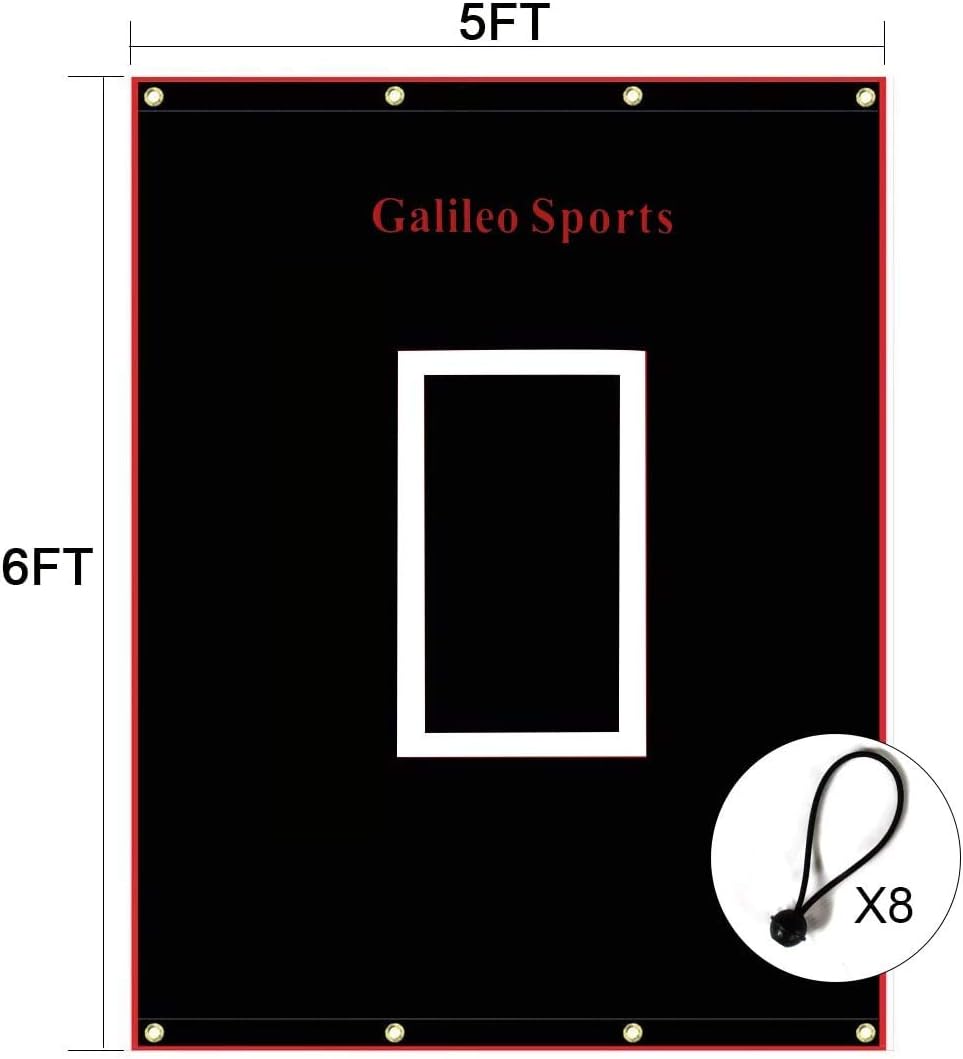 Baseball Backstop with Strike Zone, Rubber Vinyl Backstop, Pack of 2 N538955