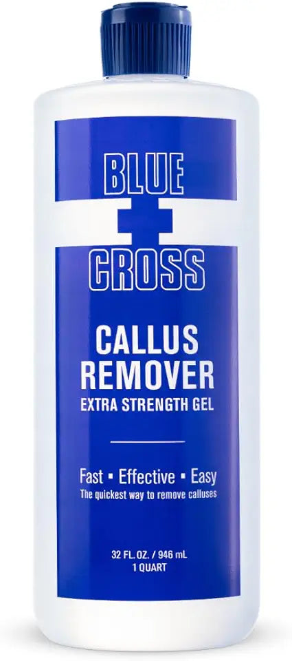 Blue Cross Callus Remover Gel for Feet or Heel, Extra Strength Professional Nail Care, File, Shaver, Scrubber & Pumice Stone Alternative for at Home Manicure/Pedicure Results, Pro Size 946ml, 32oz M7620