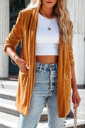 Solid Color Turn-back Collar Outerwear H1492