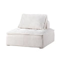 White Lambskin Sherpa Oversized Armless Accent Chair U5477