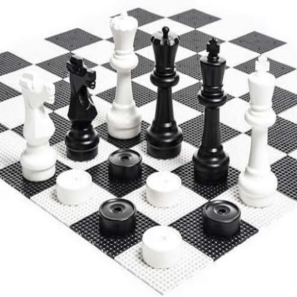 Giant Chess Set Bundle with Board & Checker Set N894605