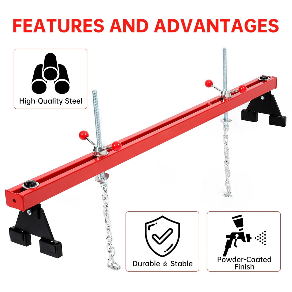 1100 Lbs Engine Support Bar with Dual Hooks B960