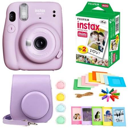 Instax Mini 11 Camera Lilac Purple Film Frames Case Bundle E3765