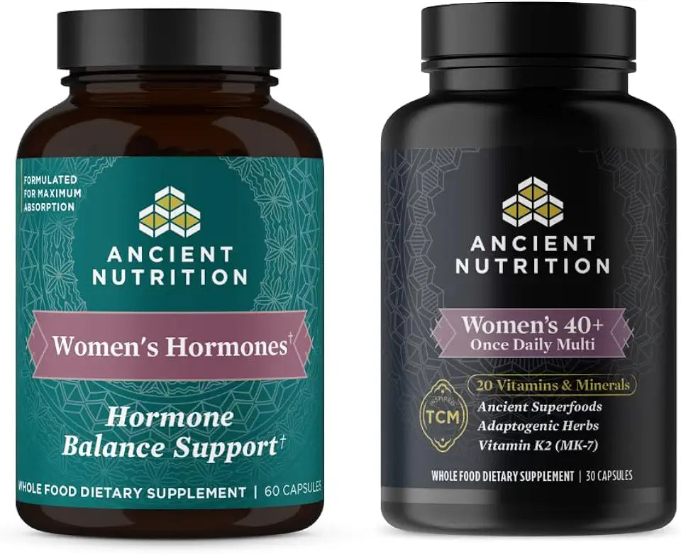 Women's Hormones Capsules 60 Count + Multivitamin for Women 40+ 30 Count J5239