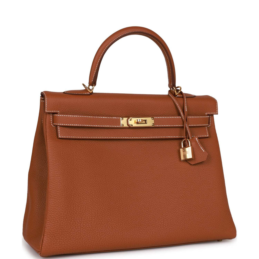 Gold Leather Handbag J672