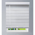 White Cordless Faux Wood Blind X71626