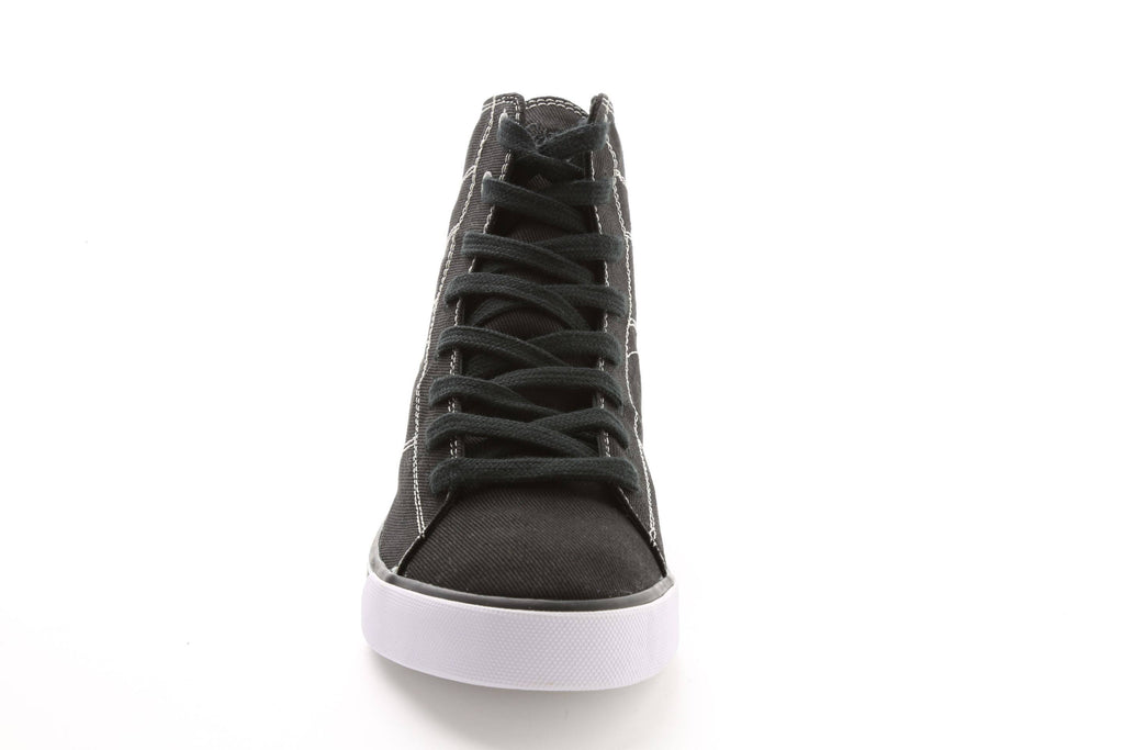Black / Red Stretch Canvas High Tops K73436