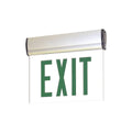 AC Adjustable LED Edge-lit Clear Panel Exit Sign Green White Z71996
