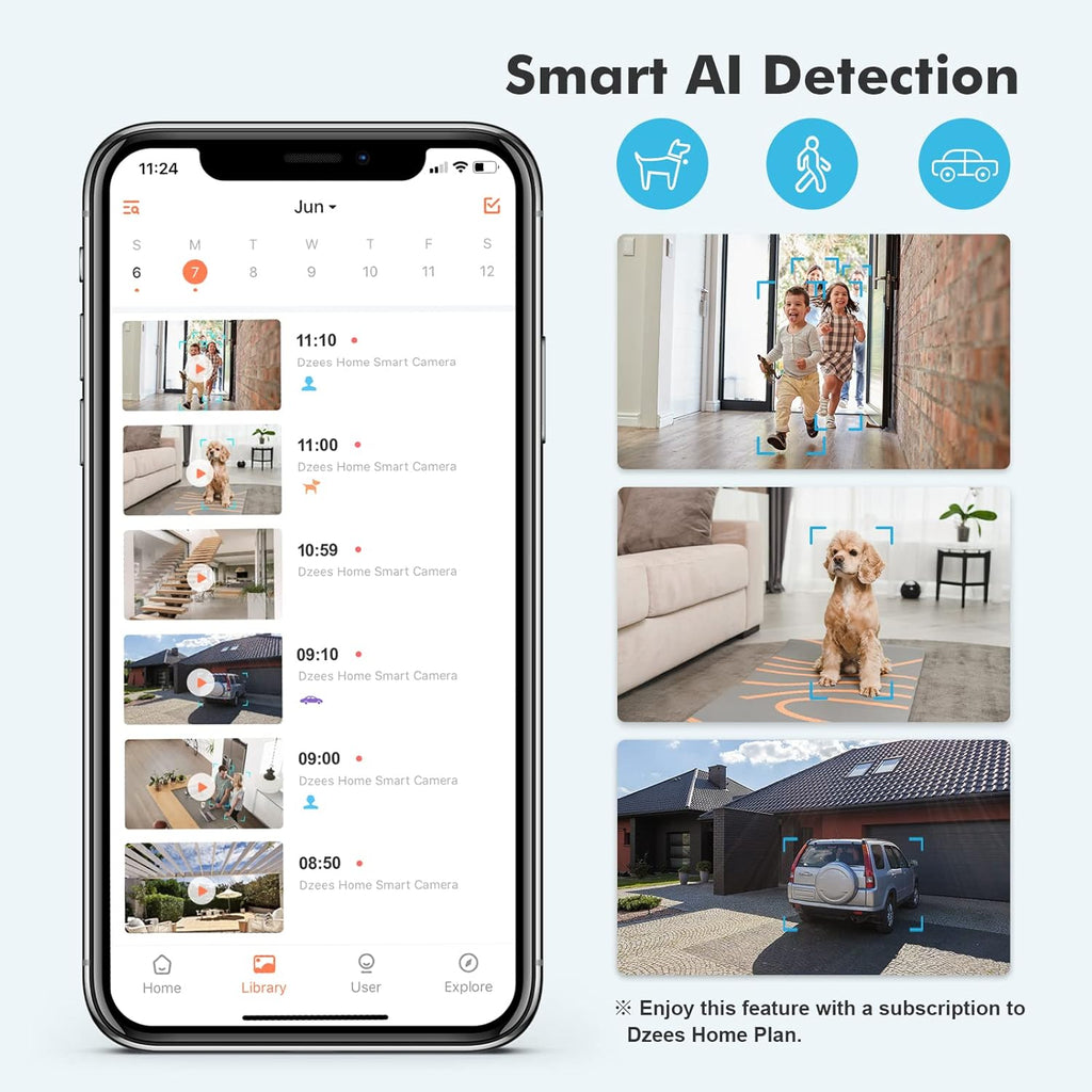 Wireless Outdoor Security Camera with Spotlight & Siren, 1080P Battery Powered, AI Motion Detection, 2-Way Audio, Color Night Vision, IP66 Weatherproof W9155