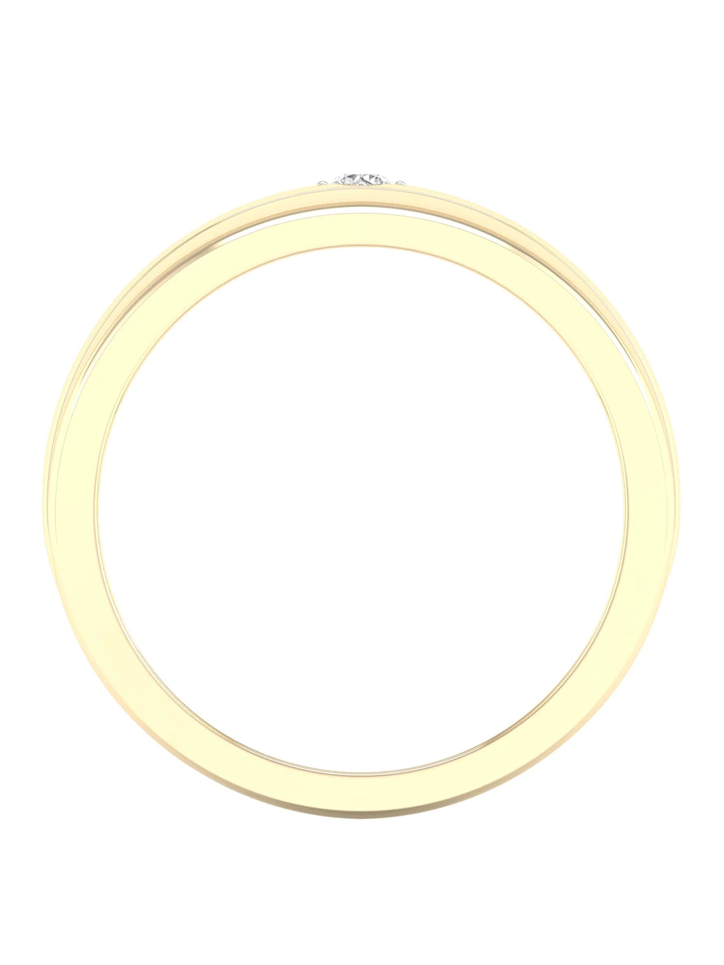 10k Yellow Gold Men's Solitaire Ring I582431