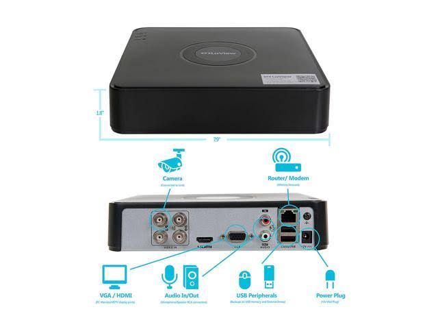 4CH 1080p HD Security Cameras Z43722