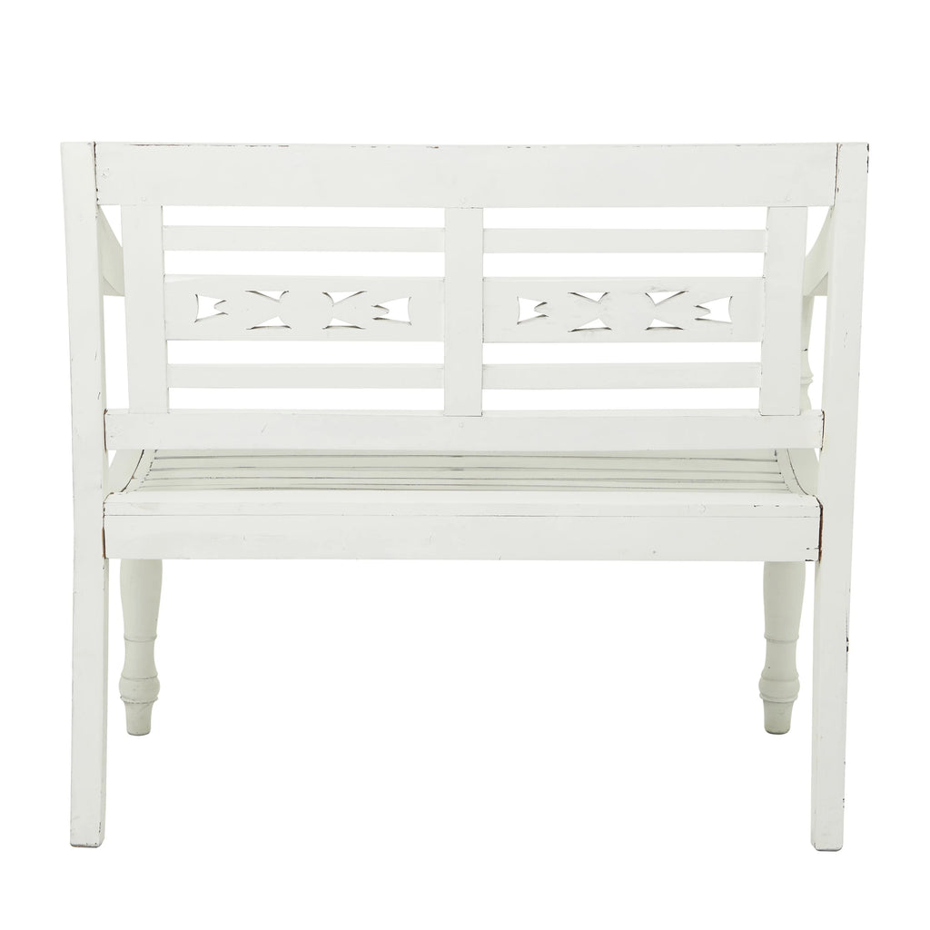 White Wood Bench V88082