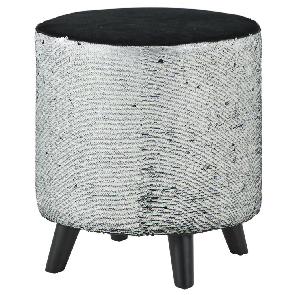 Black Wood Stool 18" E2789
