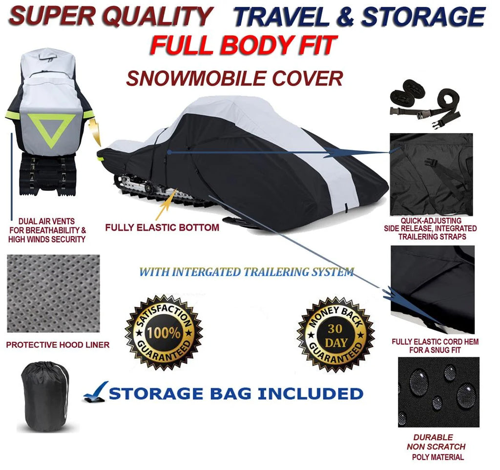 600 Denier Full Fit Snowmobile Travel and Storage Cover Q843