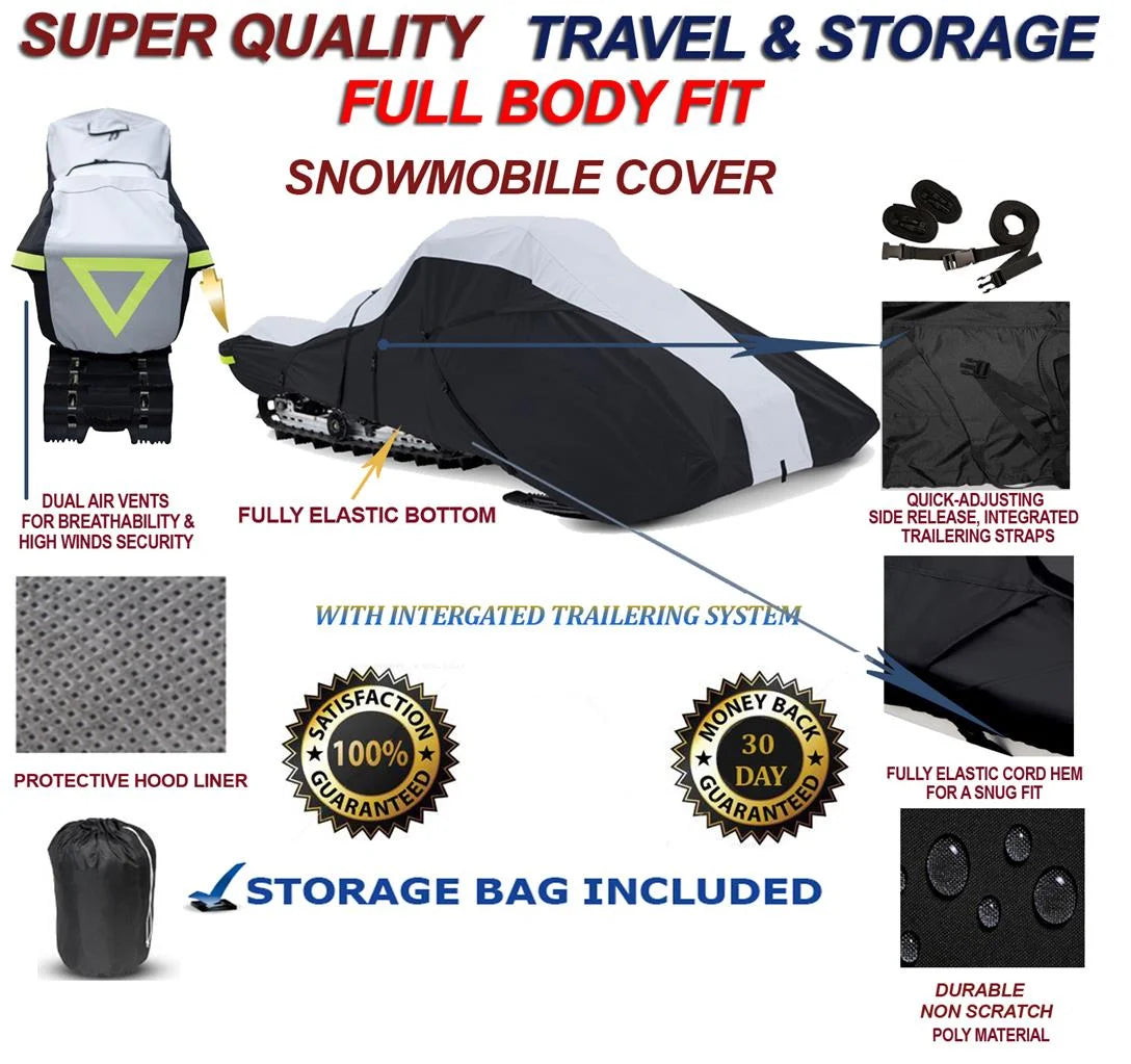 600 Denier Full Fit Snowmobile Travel and Storage Cover Q843