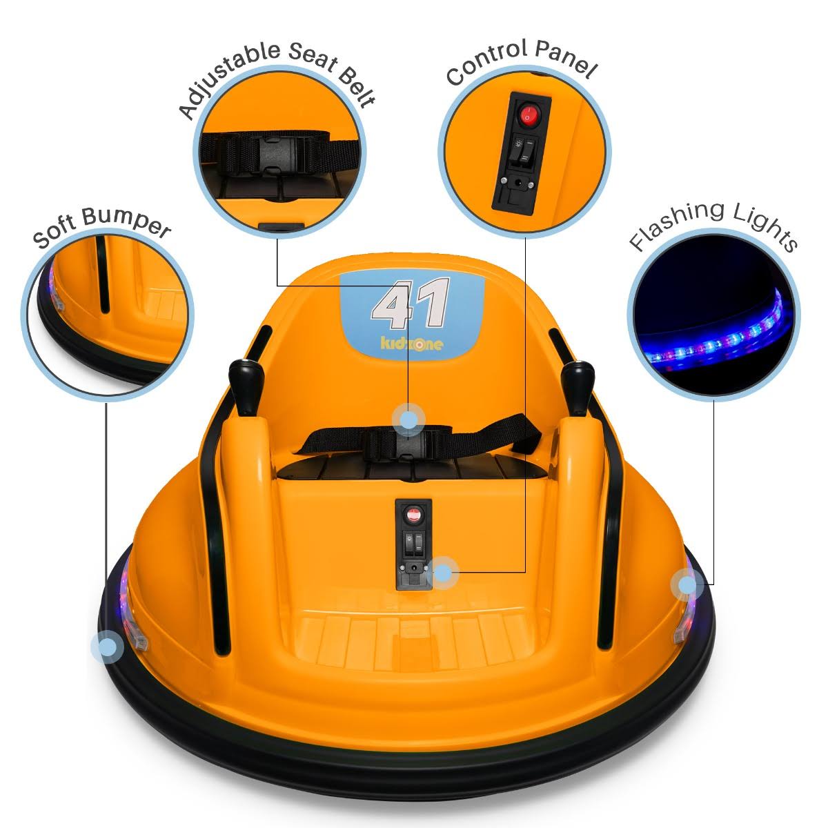 12V 2 Speed Bluetooth Electric Ride on Bumper Car with Remote Control X992