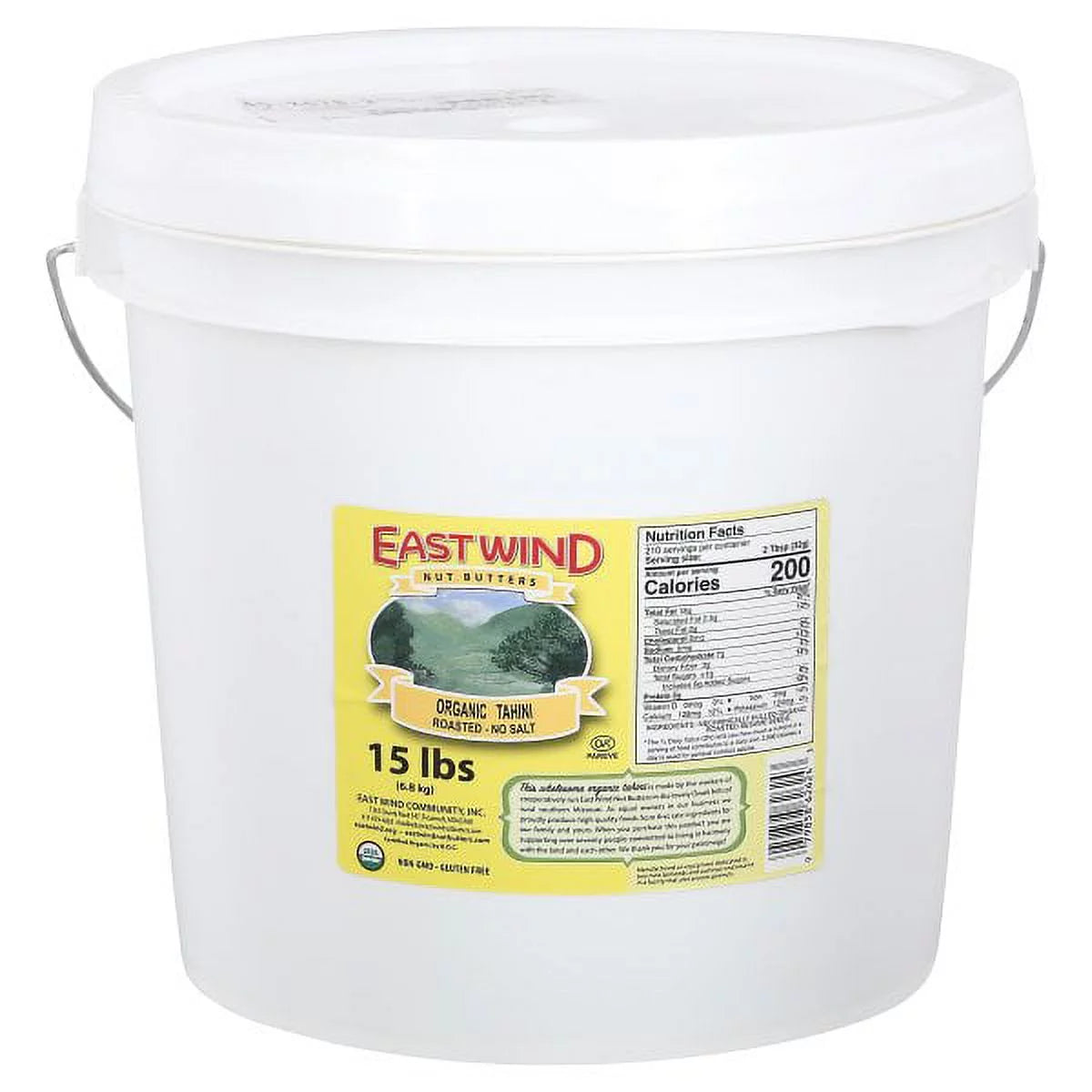 100% Roasted Sesame No Salt Tahini 15 lb O39466